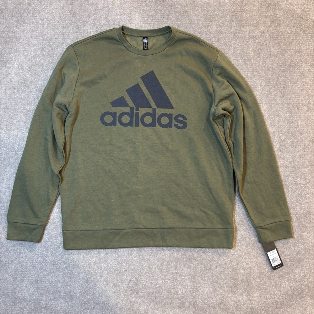Adidas Golf CVC Fleece Crewneck Men's Size Large Army Green NWT